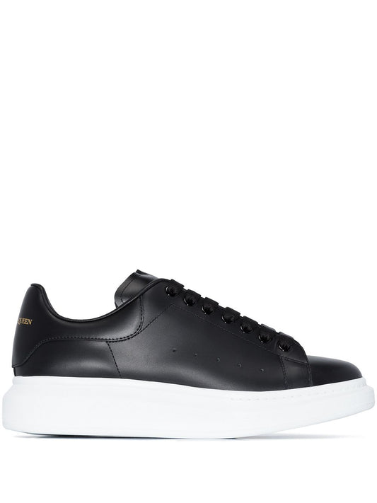 Alexander McQueen Pelle Oversized Black Black Leather Sneakers