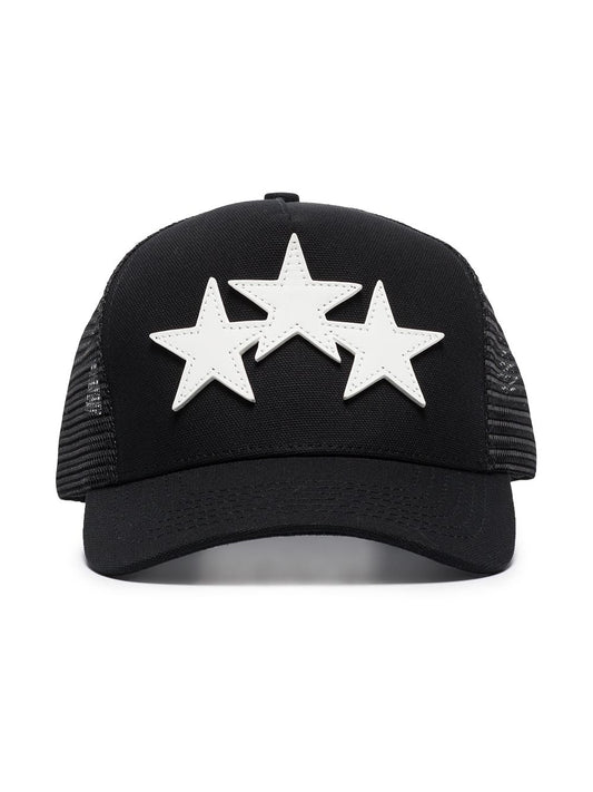 Amiri Three Star Black White Baseball Trucker Hat